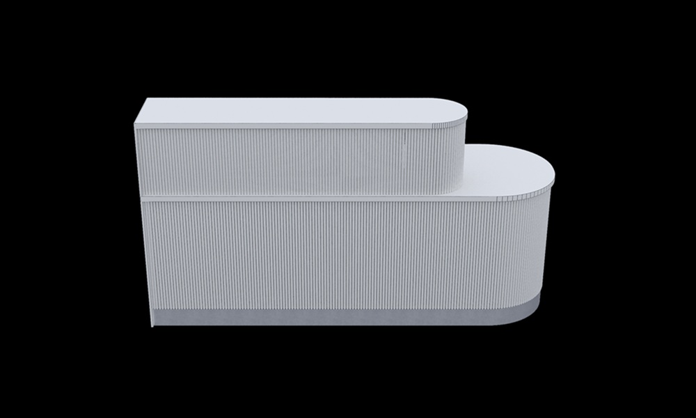 BRF - 2025 Desk 9 3D Line Drawing Front View